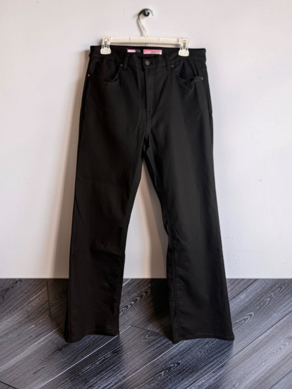 Mango Coated Black Flare Jeans - Wide Leg